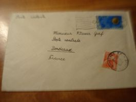Brief austaxiert, 1954, CH-France, schön frankiert
