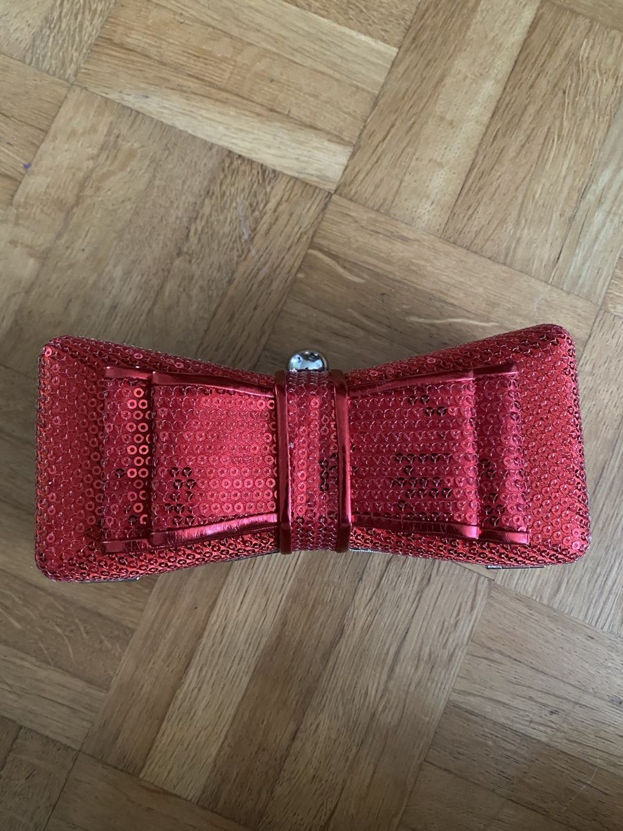 Borse da donna: Rote Pailletten Clutch – Usato da Siebnen venduto da mel_b_789