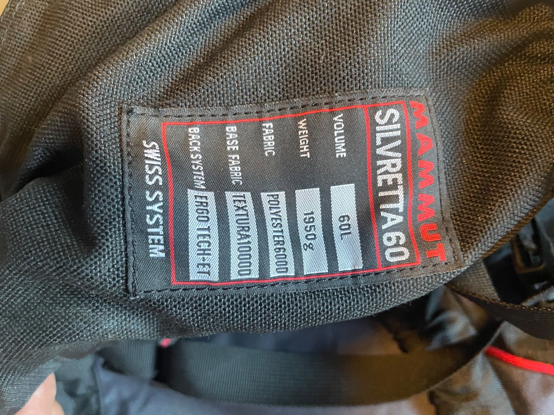 Zaini: Mammut Silvretta 60L Rucksack - Top Zustand! – Usato da Tamins venduto da Riiber 2