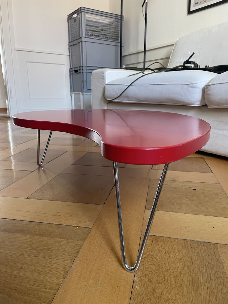 Tables: Salon Tisch - Red Side Table Metal Legs – D'occasion à Zürich par woqqy 3
