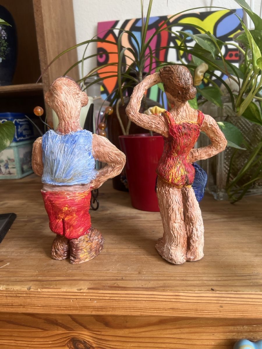 Sculture & Statue: 2 Figuren, Vintage Dekoration ( – Usato da Frenkendorf venduto da jorge0000 2