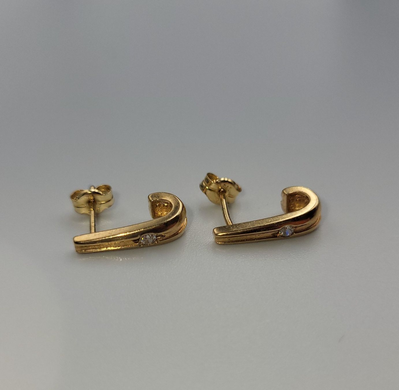 Orecchini pendenti & Orecchini a lobo: Gold Ohrstecker Mit Steine – Usato da Wald ZH venduto da Dasilver 7