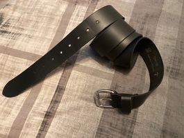 Ledergurt Schwarz Grösse 124/138 neu