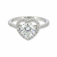 Herz-Diamant-Ring 14k Weissgold 1,23ct