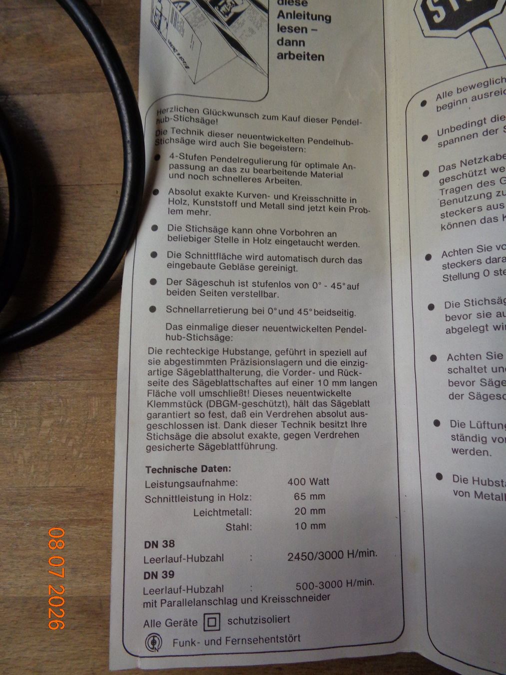 Sägen: Black & Decker Master-Stichsäge / Pendelhub-Stichsäge – Gebraucht aus Wiesendangen von Gullfoss 3