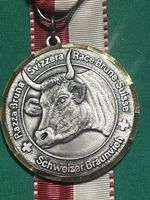Medaille Schweizer Braunvieh Ausstellung mit Band silber