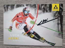 Autogrammkarte Luca Aerni Originalunterschrift