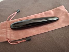 Obsidianstab – Wand aus poliertem schwarzem Obsidian