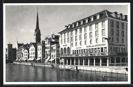 Zürich, Hotel zum Storchen und Kirche