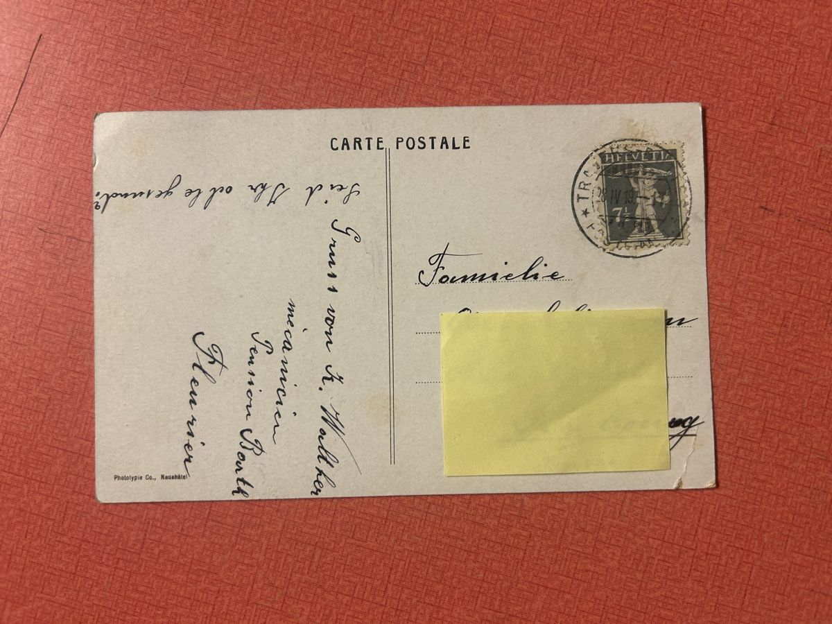 Ansichtskarten: Postkarte Val de Travers Ansichtskarte mit Stempel CH  – Gebraucht aus Lanzenhäusern von vic63 1