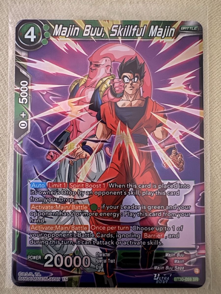Bandai Carte collezionabili: Dragon Ball Super Card Majin Buu Skillful Majin BT30-059 – Nuovo (secondo la descrizione) da Safenwil venduto da chi_8cwc