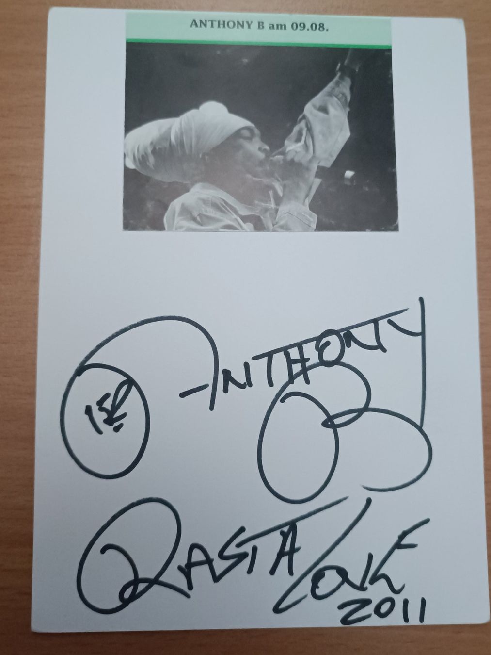 Autographes: Anthony B - Jamaikanischer Musiker – D'occasion à Menziken par Artographs