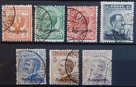 Ägäische Inseln Kat. 3-9 XI gest. 1912 Kat. 52 Euro