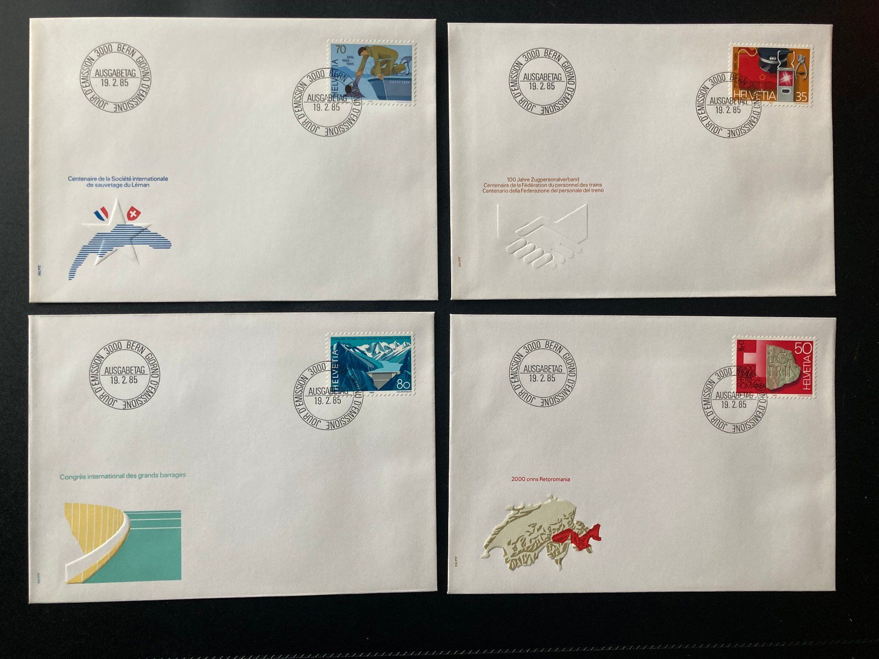 Tutti i francobolli: FDC-Satz Werbemarken II 1985 – Nuovo (secondo la descrizione) da Niederurnen venduto da Alpineyeti