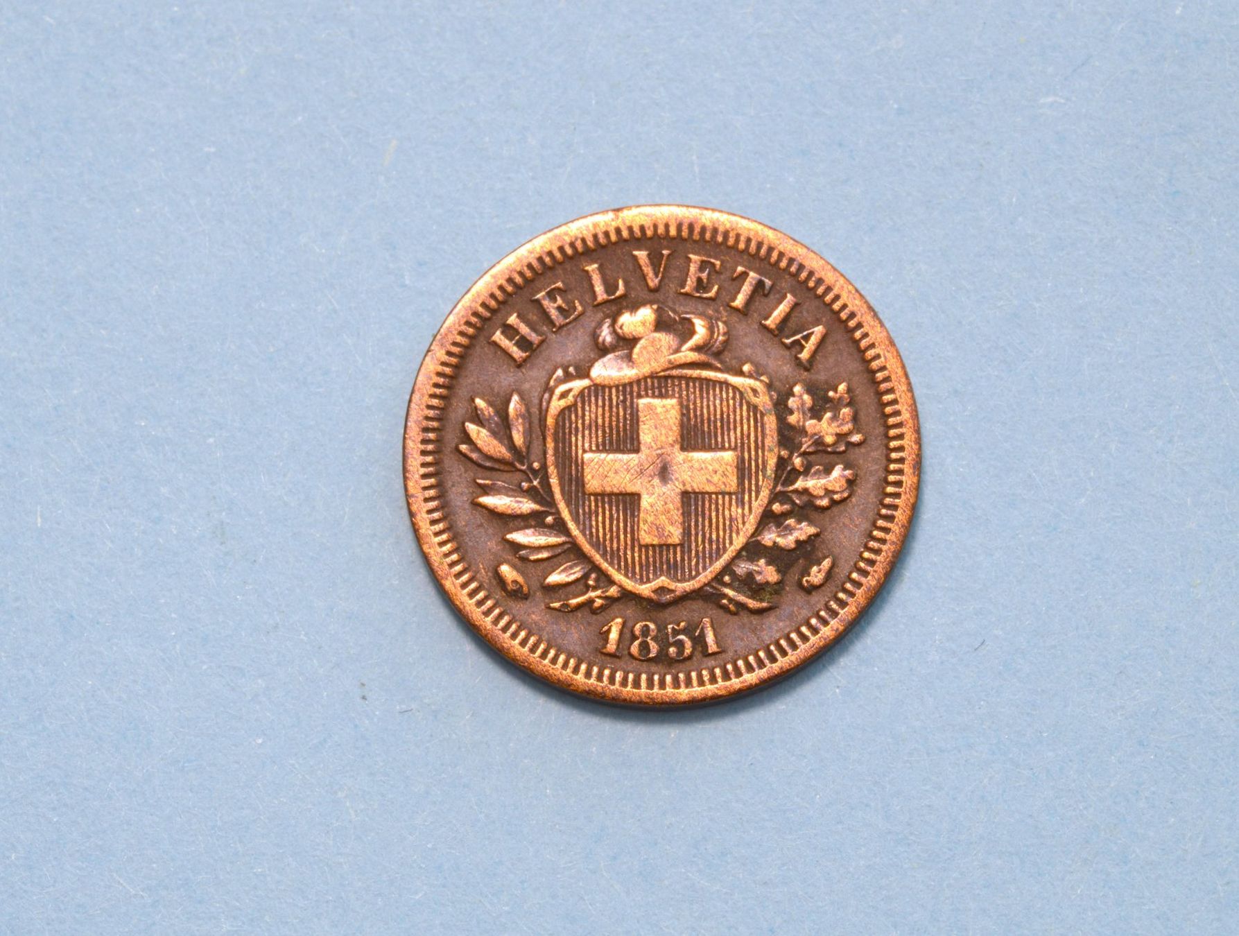 Toutes les monnaies: 1 Rappen 1851 – D'occasion à Oberglatt ZH par dil_85sh