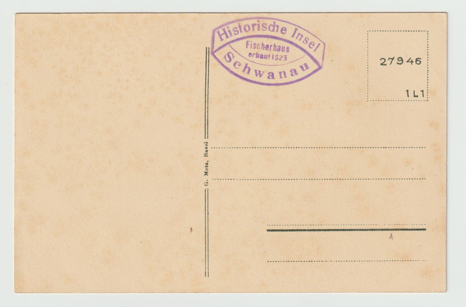 Cartes postales: PK Insel Schwanau * – D'occasion à Siebnen par Fstaehli 1