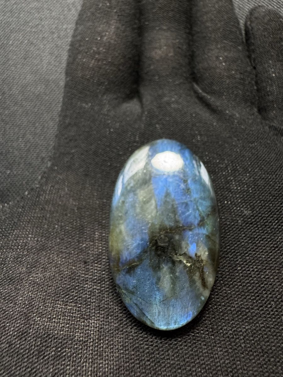 Minerali & Pietre curative: Labradorit, Cabochon, 77.40ct, 27.2 x 44.8mm – Nuovo e nell'imballaggio originale da Wängi venduto da Horus_Stone 3