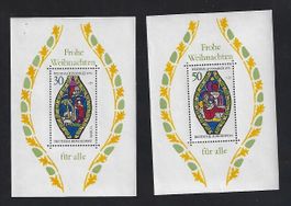 2 x Weihnachten Block 1976 / 2 Blocs souvenir pour Noël 1976