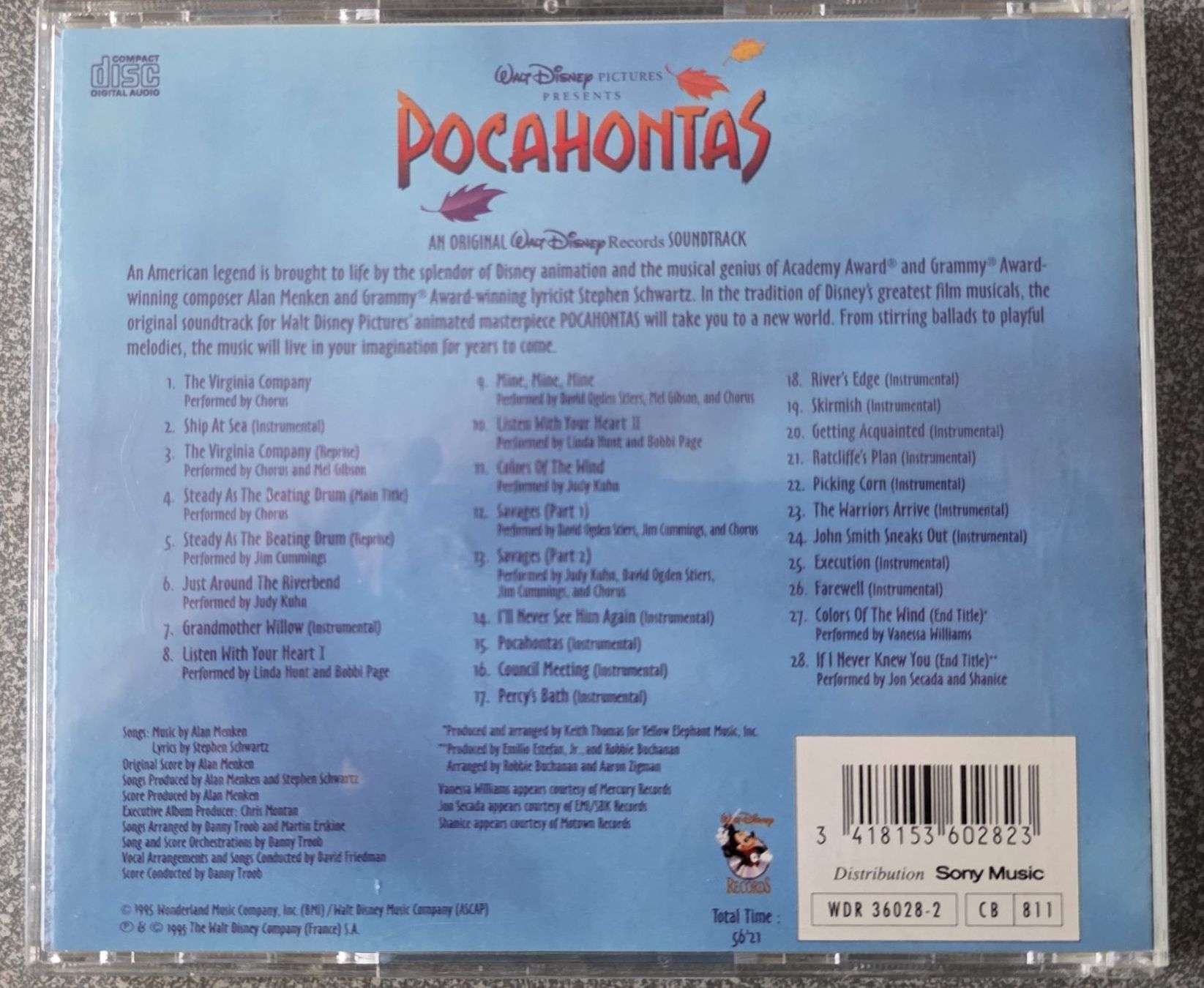 CDs: Pocahontas  - Original  Motion Picture Soundtrack CD – Gebraucht aus Oetwil am See von fineli2 1