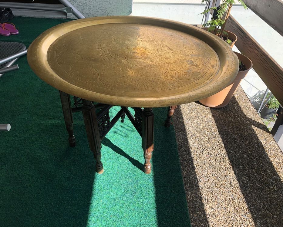 Piatti: Messing Teller Messingteller Tablett Tisch Ständ – Usato da Dottikon venduto da 6571