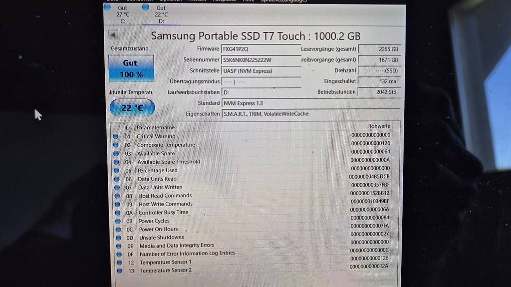 Samsung Harddisks: Samsung T7 Touch 1 TB – Gebraucht aus Hohenrain von Sven848 3