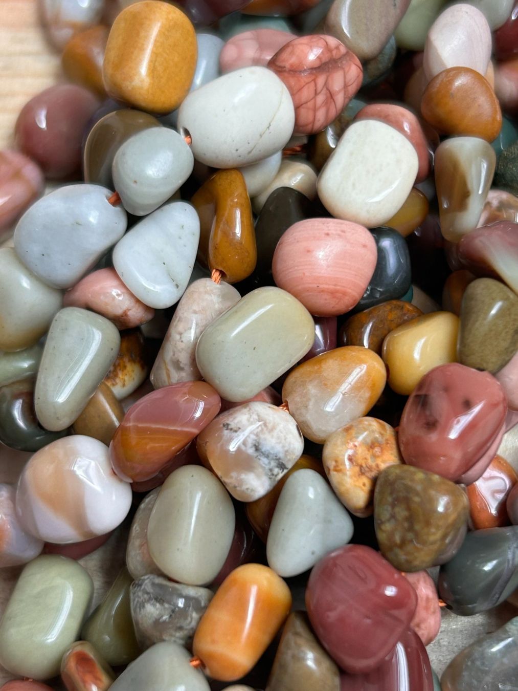 Pietre preziose: Strang echte Alashan agate Nuggets / stone 8-10 mm – Nuovo e nell'imballaggio originale da Niederrohrdorf venduto da Ytobi 1