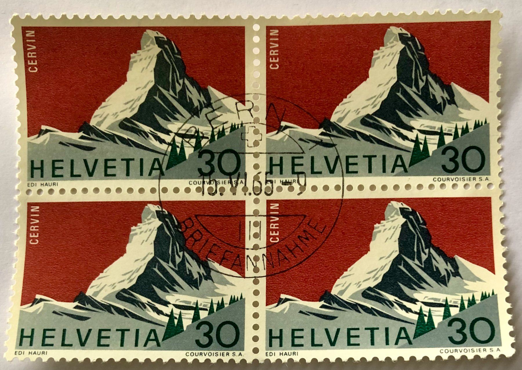 Tutti i francobolli: 4 er Block Nr.434 mit Vollstempel Bern    – Usato da Aarau venduto da Billa007