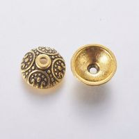 10 Perlkappen gepunktet  10x4mm
