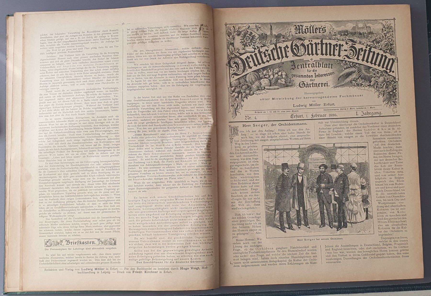 Bücher: Deutsche Gärtner-zeitung 1886+87, Top – Gebraucht aus Kreuzlingen von Rschweiz1 3