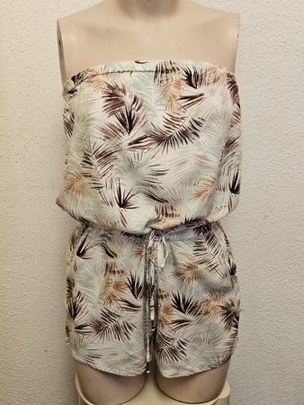 ONLY Damen Bandeau-Jumpsuit / Playsuit Tropical Print Gr. 38
