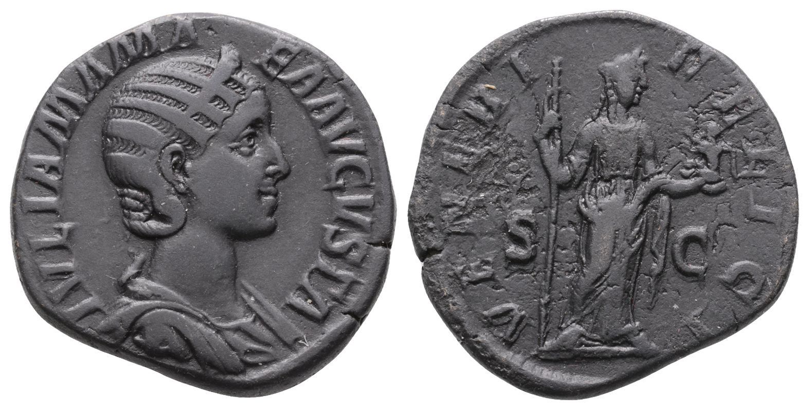 Tutti le monete: JULIA MAMAEA Æ Sestertius (224 AD) – Usato da La Sarraz venduto da classicworldcoins
