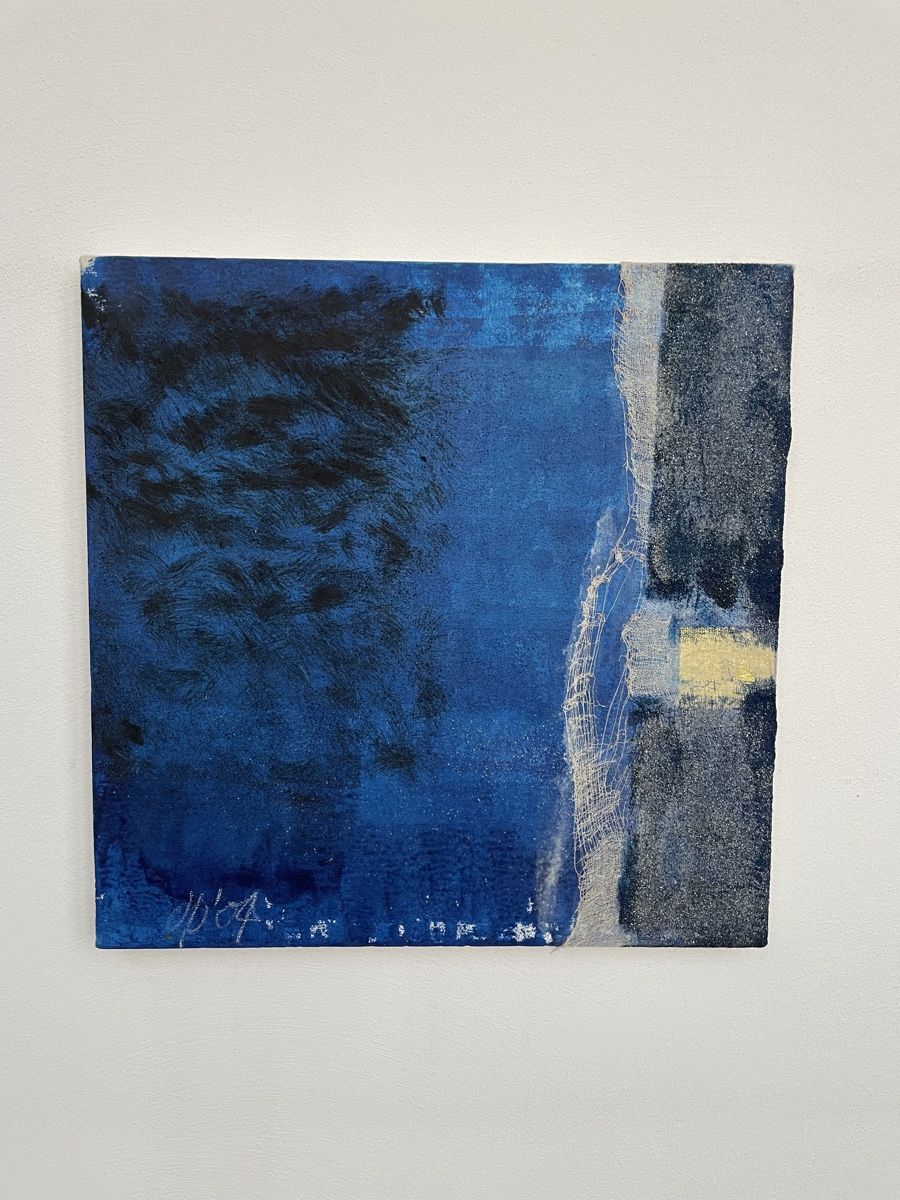 Dipinti: Abstraktes Acrylbild "Blaue Stunde" vom Rudolf Müller-Ölbild – Usato da Binningen venduto da mancherlei