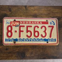 🇺🇸 Vintage Autoschild, Nebraska 8-F5637