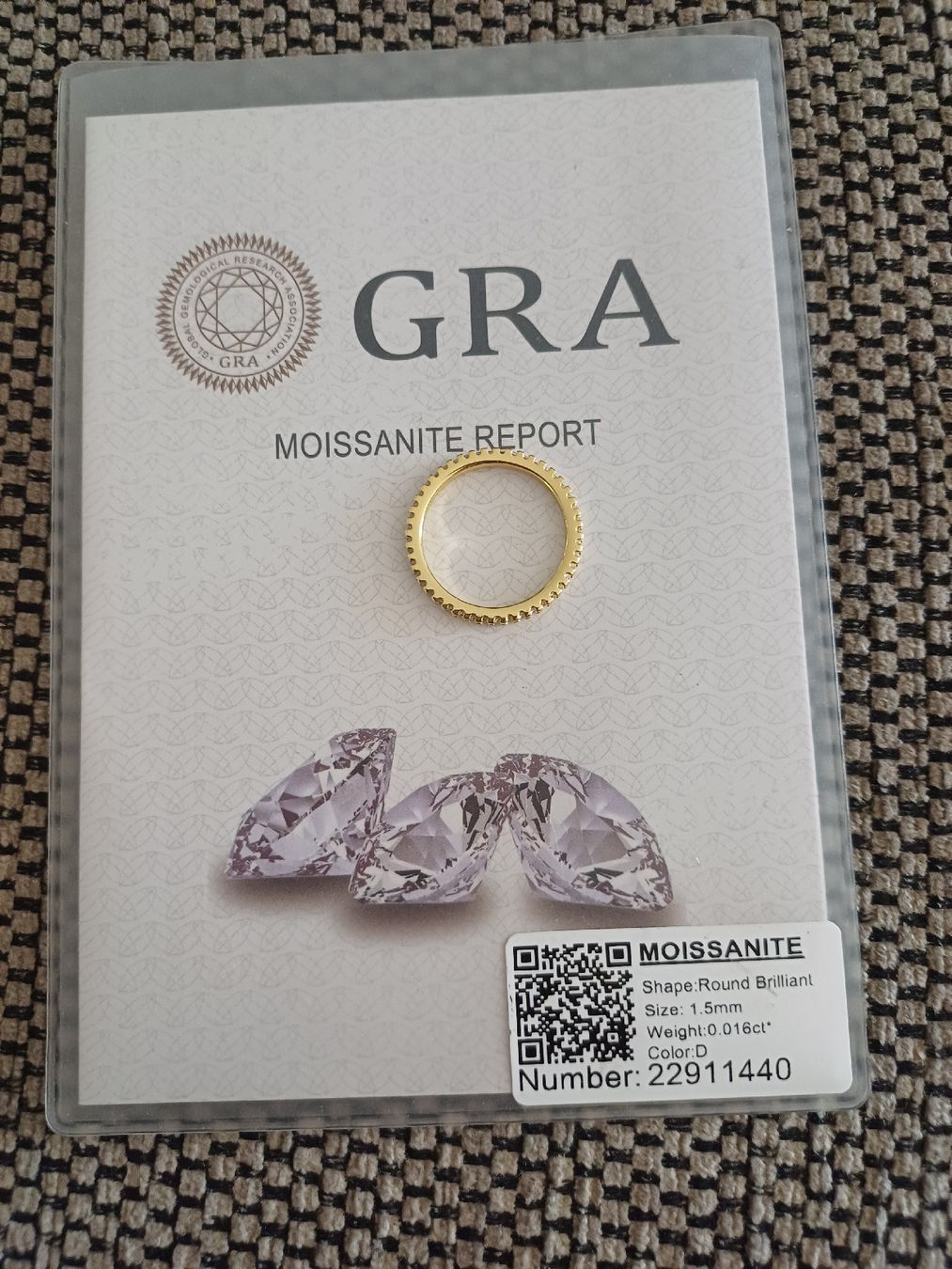 Ringe: Ring mit Moissanite, GRA Zertifikat, goldfarben – Neu (gemäss Beschreibung) aus Ostermundigen von Loulilou86