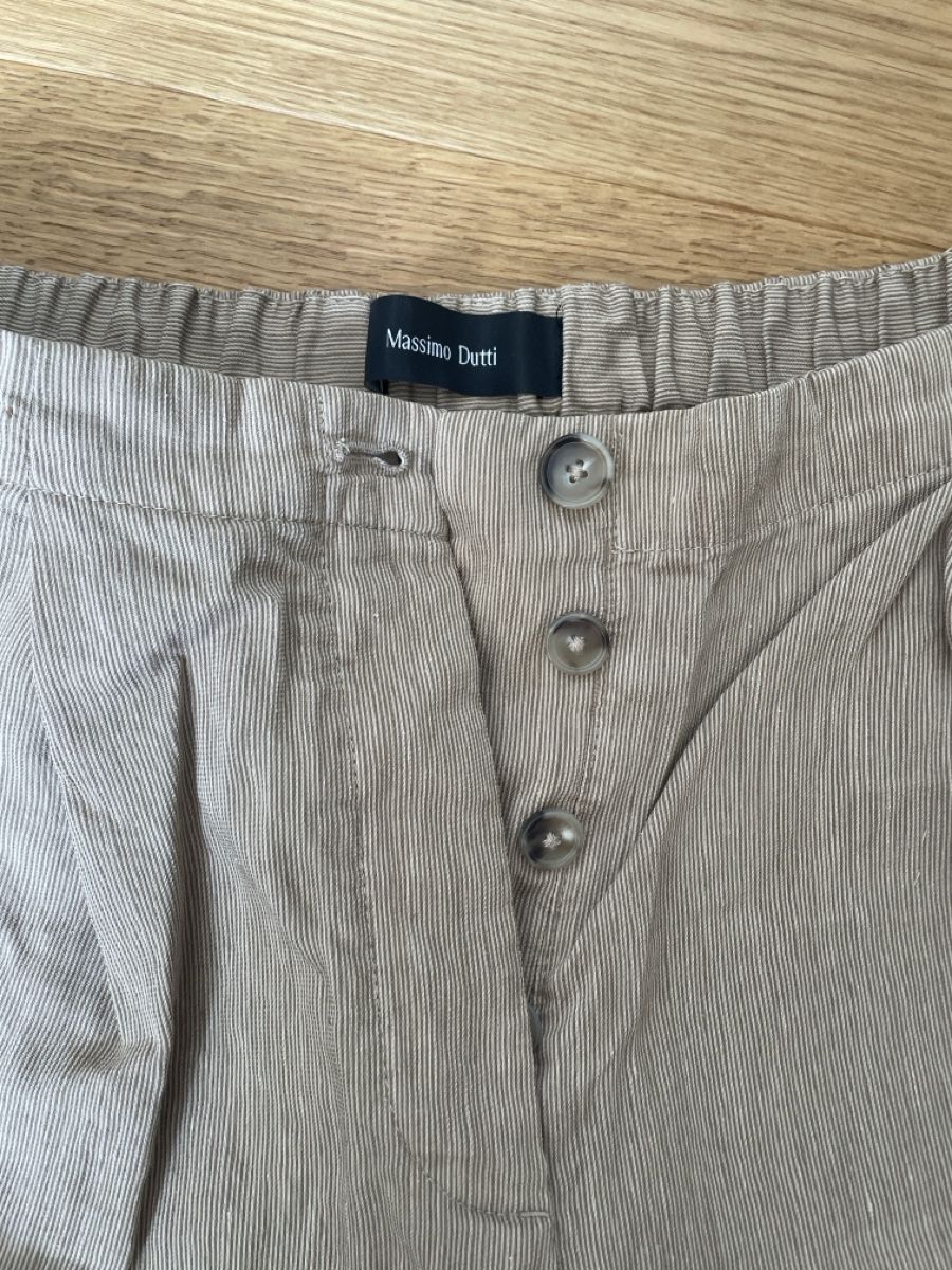 Massimo Dutti Pantalons: Leinen Massimo Dutti Hose beige gestreift – Neuf (Voir description) à Zürich par M500ZH 1