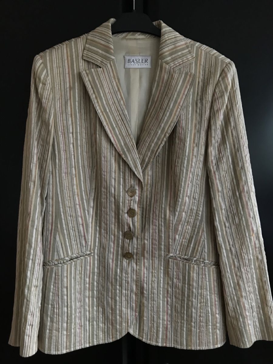 Basler Giacche: Veste BASLER élégante à rayures T 42 beige rosé – Nuovo (secondo la descrizione) da Morges venduto da sandy069