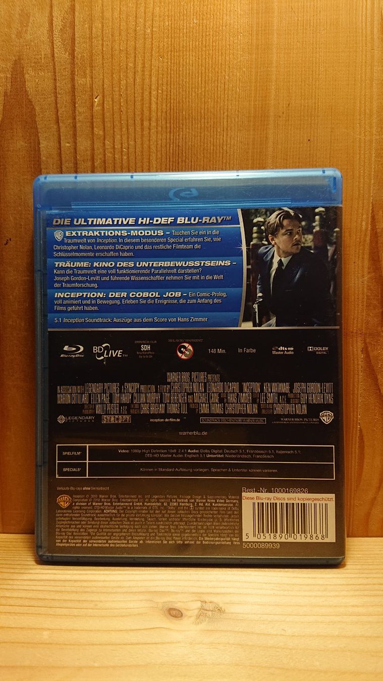 Alle DVDs: INCEPTION Blu-Ray mit Leonardo DiCaprio – Gebraucht aus Wilderswil von Exebub 1