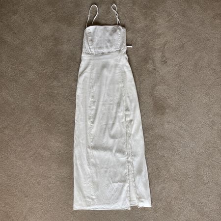 Robe en lin Zara blanc, XS