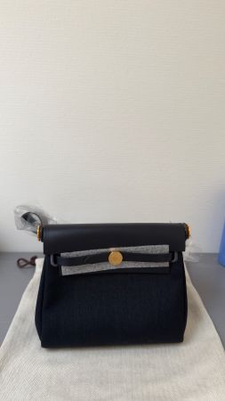 Hermes Herbag 20 Blau Indigo / Neu/ Rechung/Box/ Dustbag