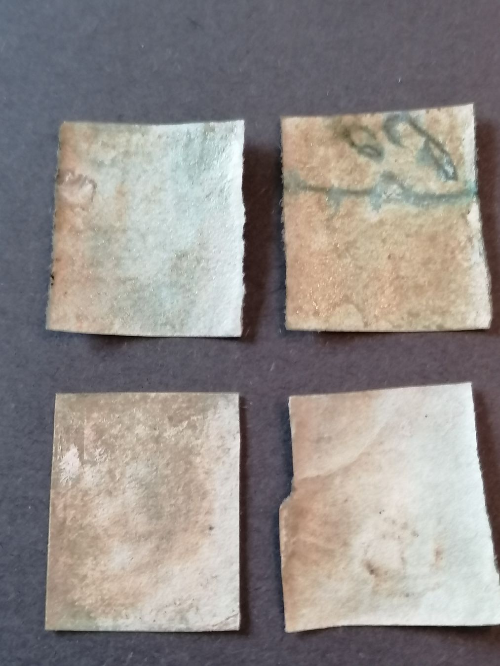 Alle Briefmarken: 4mal One Penny red 1841  – Gebraucht aus Happerswil von tschergi 1