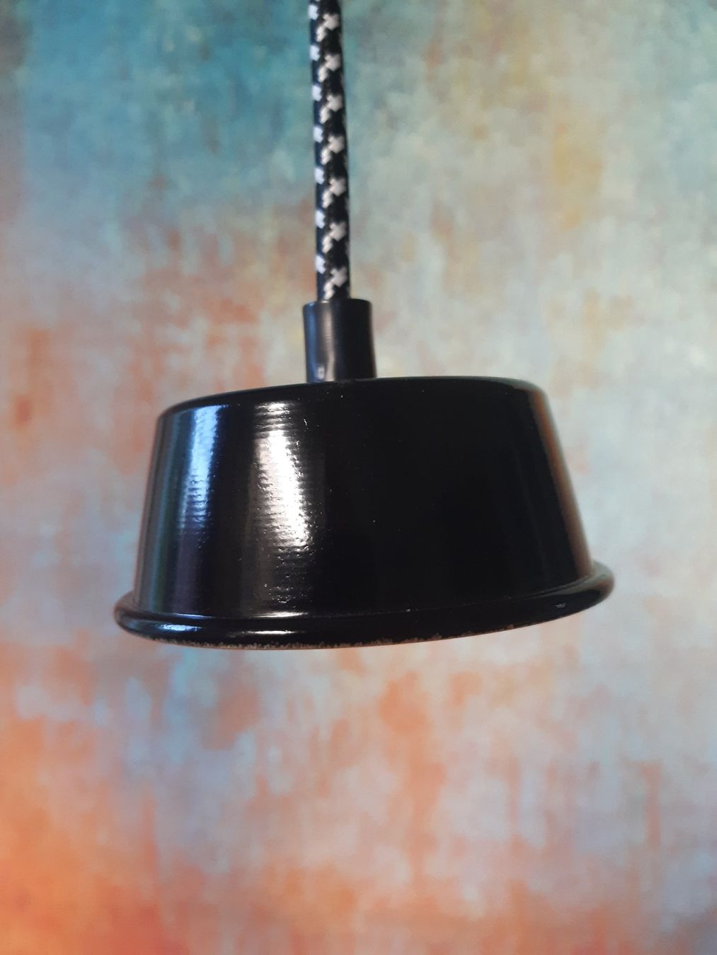 Lampade: Restaurierte alte Emaille Industrie Lampe – Usato da Winterthur venduto da lampenretter 4