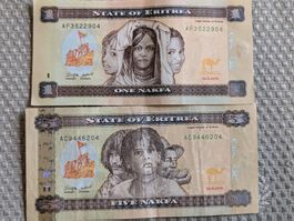 Eritrea banknotes ,delivery mi September