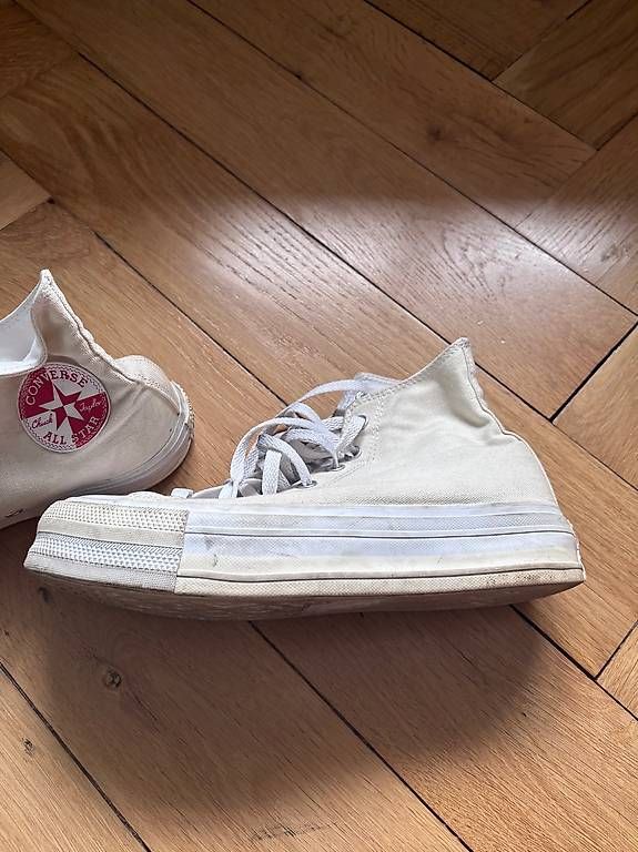 Converse Scarpe da donna: Weisse Converse mit Plateausohle Gr. 39.5 – Usato da Bern venduto da viddra 4