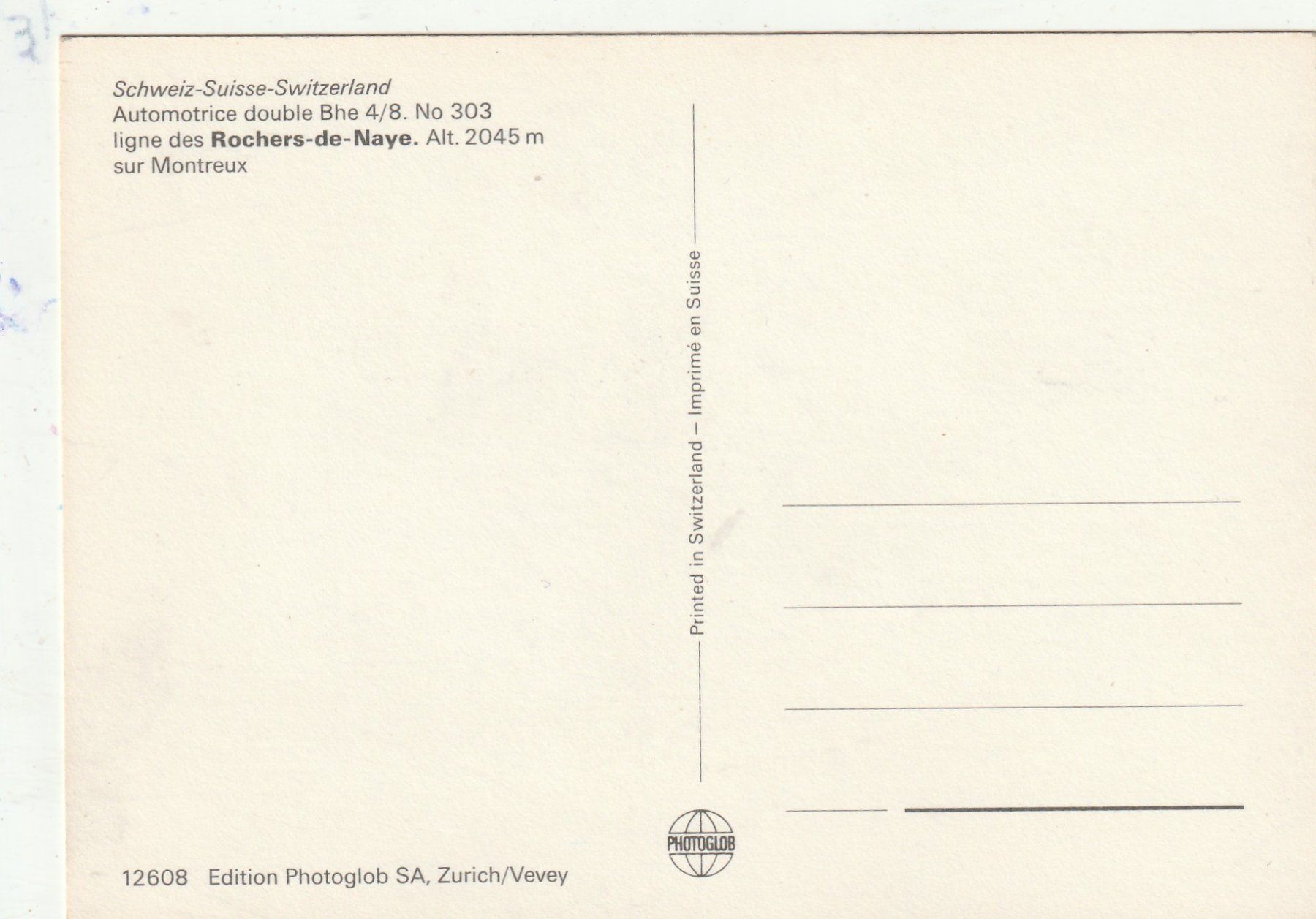 Cartoline postali: Bahn Roche de Nay – Usato da Lumbrein venduto da made02 1