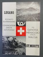 Prospekt Postauto Lugano–St.Moritz / PTT Alpenpost