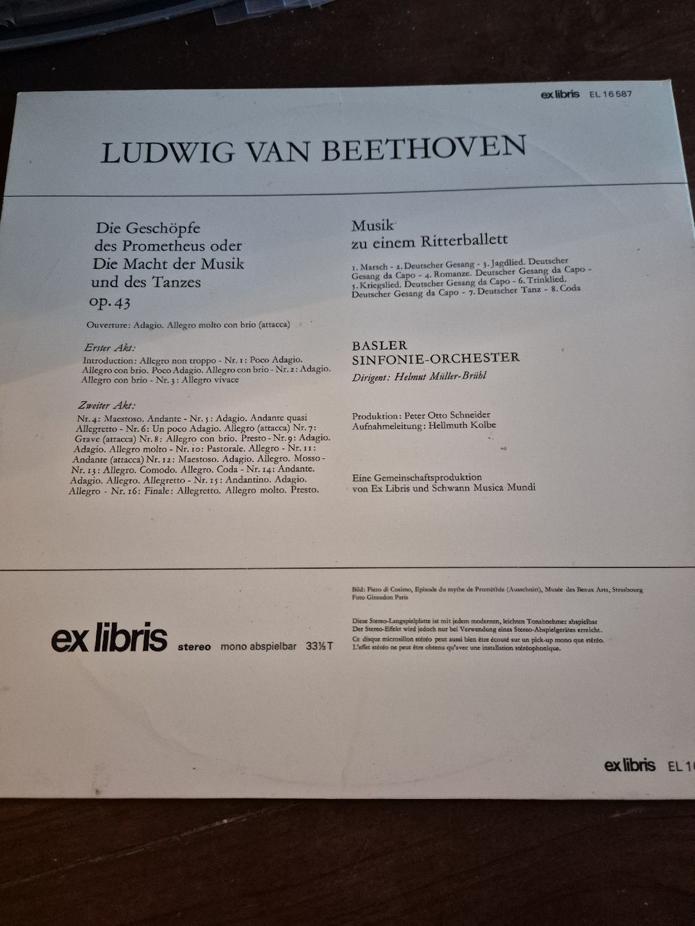 Schallplatten: Beethoven Prometheus Ballett-Musiken  – Gebraucht aus Grandval von JeroenK 1