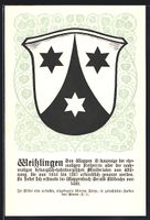 Weisslingen, Wappen auf Blatt-Ornamenten