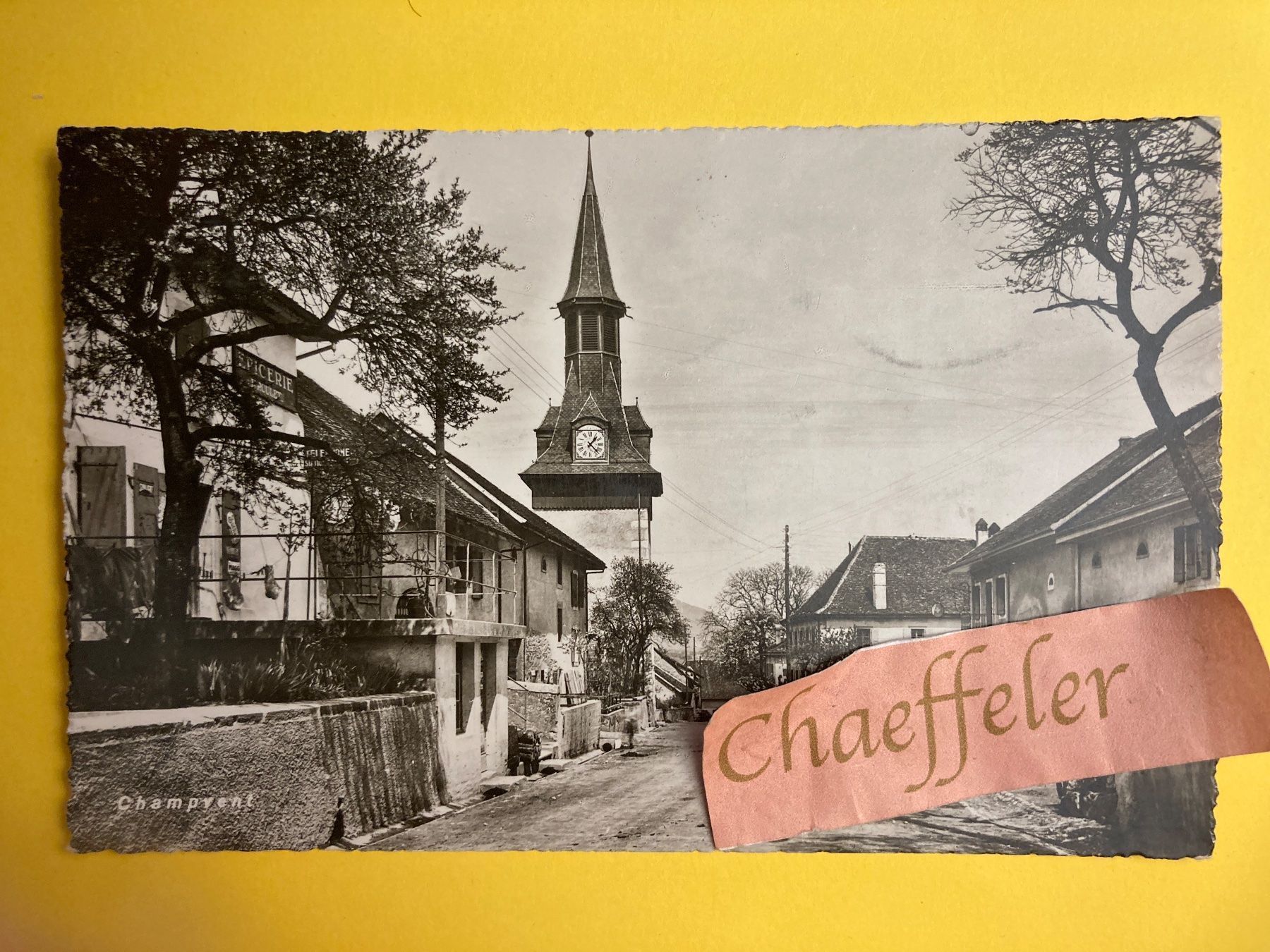 Cartoline postali: 1948 Champvent – Usato da Zürich venduto da Chaeffeler