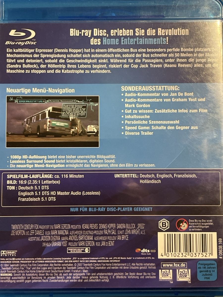 Tutti i DVDs: SPEED (1994) – Usato da Waldenburg venduto da Gonzo8 1