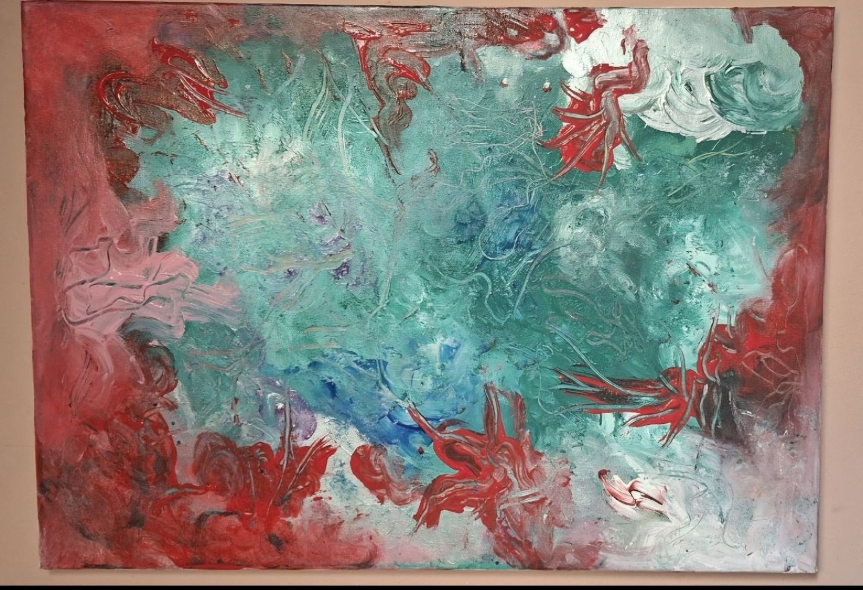 Dipinti: Gemälde " Lebensfeuer " handmade 50×70 – Nuovo (secondo la descrizione) da Riehen venduto da Steinbock1970 2